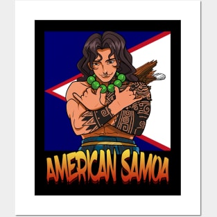 American Samoa Samoan Flag Polynesian Pride Shaka Brah Posters and Art